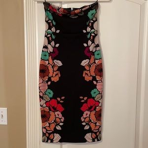 Floral tube dress, knee length